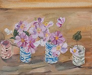 Japanese Anemones and Slipware Vases 43