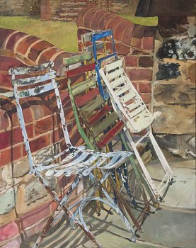 Stacked Up Chairs at the Barn