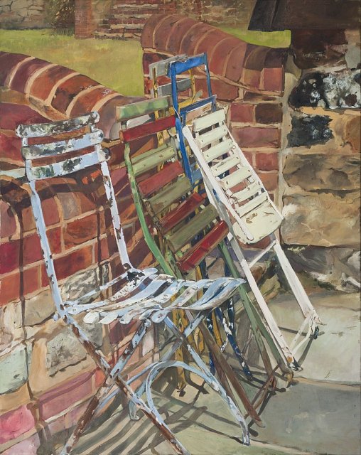Stacked Up Chairs at the Barn
